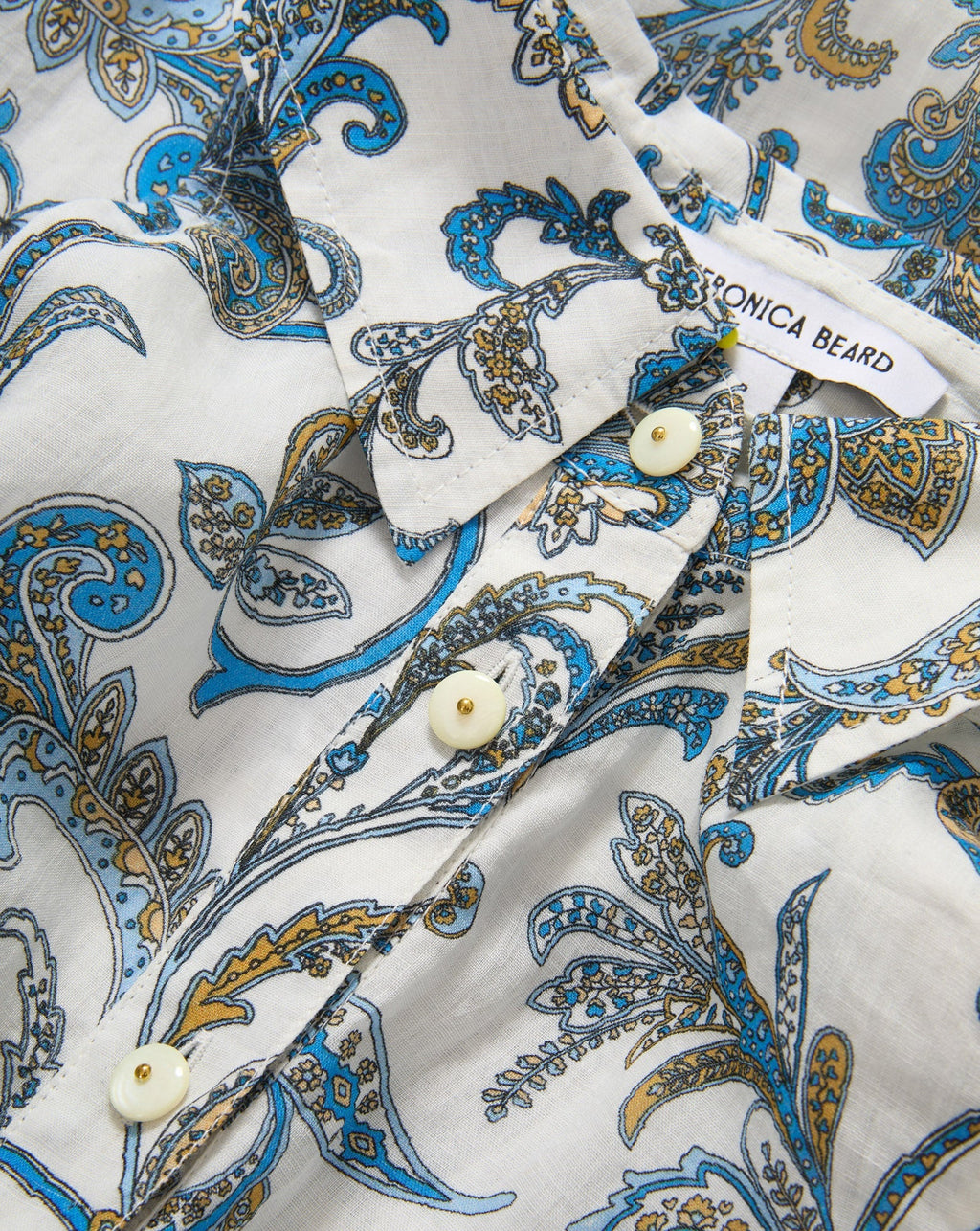Mackey Paisley Halter Midi Dress - Dove White Multi